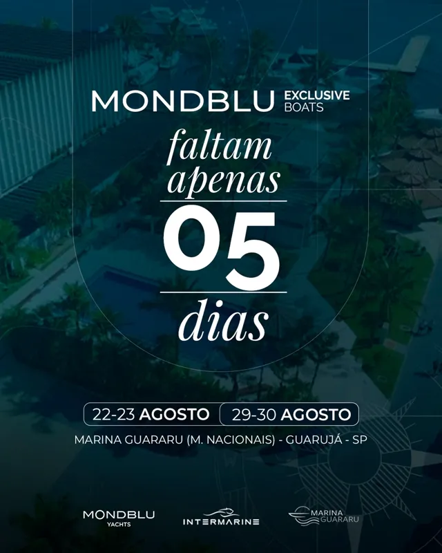 FALTAM 5 DIAS PARA UM EXPERIÊNCIA NÁUTICA EXCLUSIVA

A Mondblu Exclusive Boats, não será apenas uma feira de...